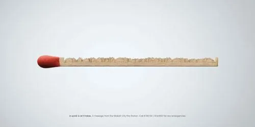 A matchstick illustrating thoughtful, useful design