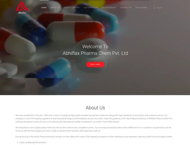 Abhiflax — original website design