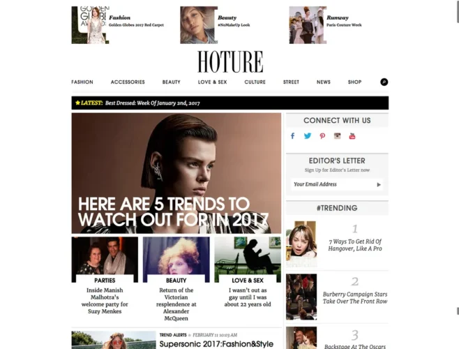Hoture — original website design