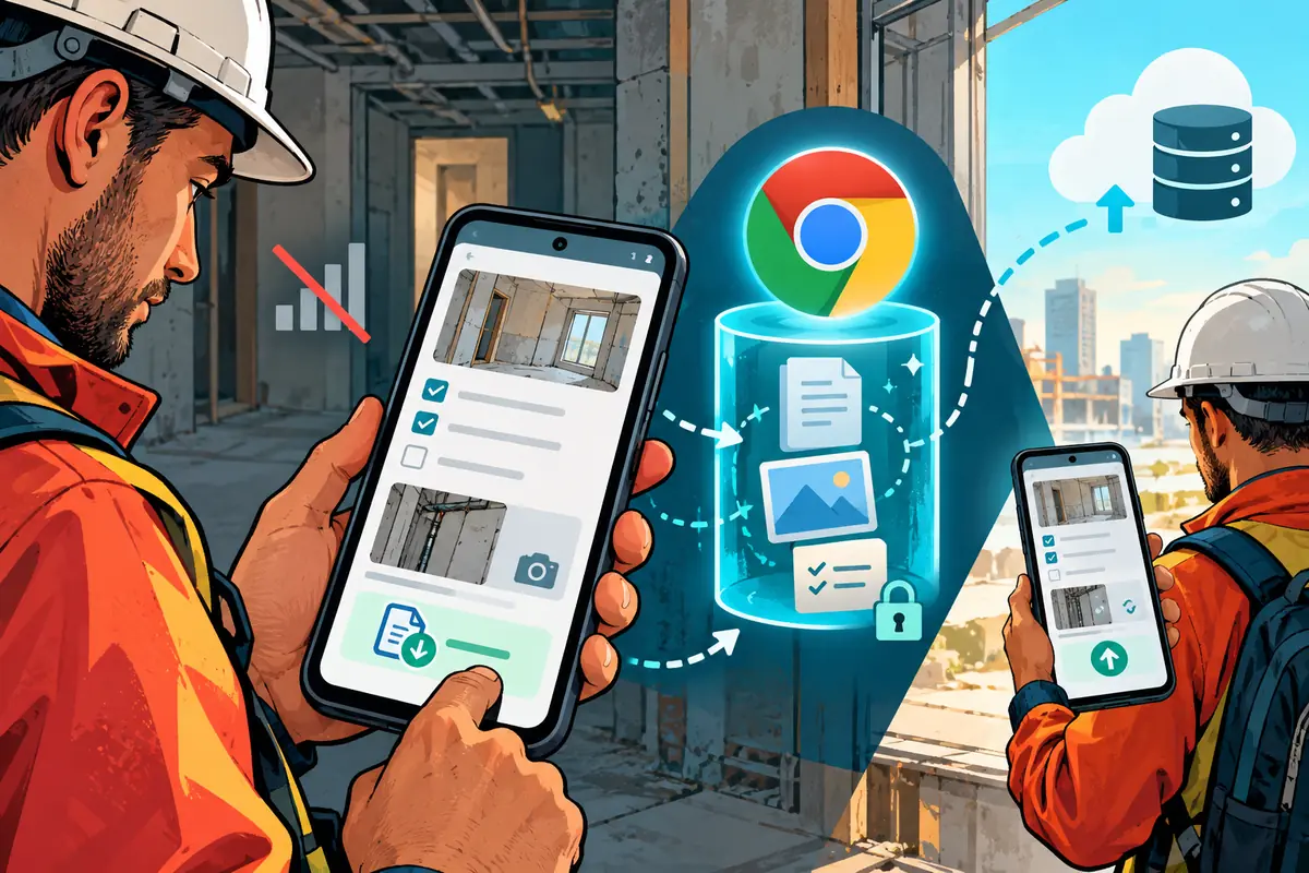 A browser app that can keep a working copy on your phone