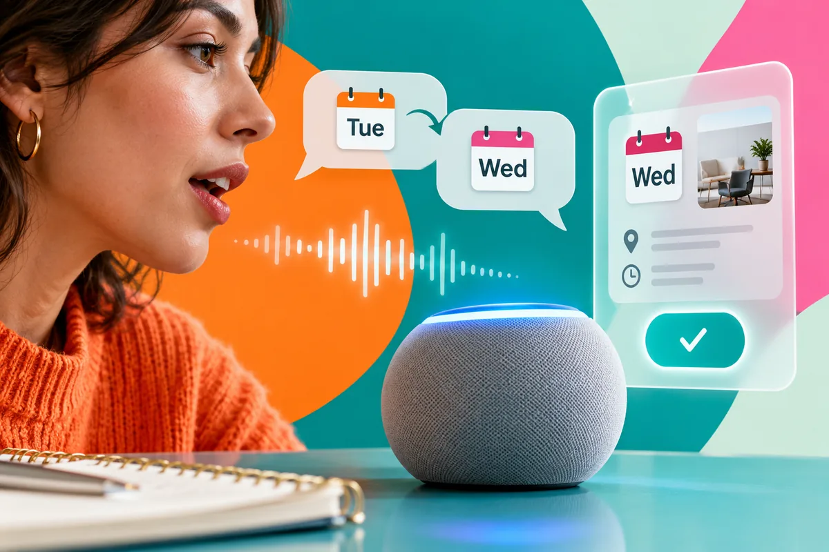 A voice assistant must know when the customer has changed their mind
