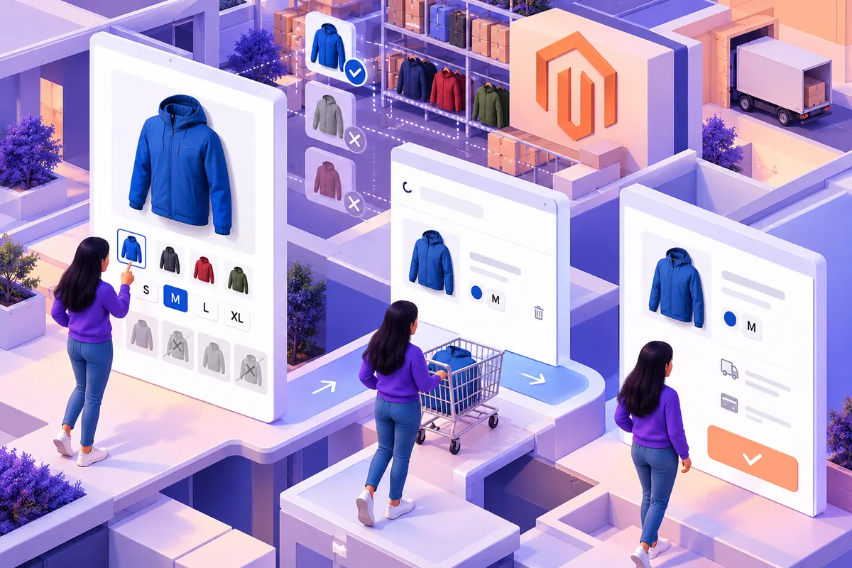 Headless Magento product options should make the exact item unmistakable