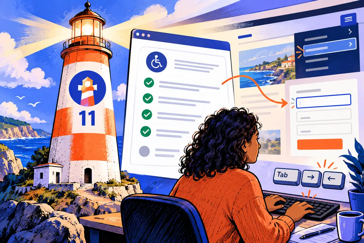 Lighthouse 11 and the accessibility checks a score cannot finish