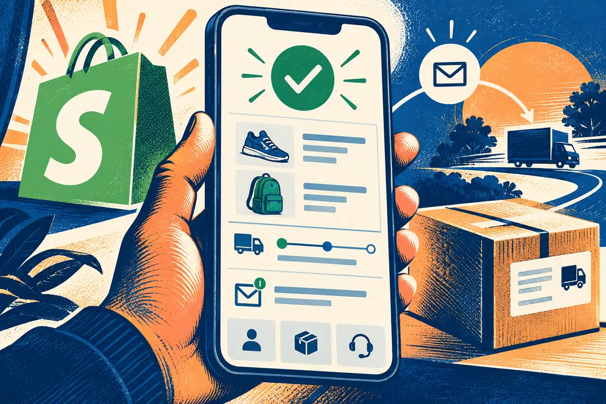 Give Shopify’s confirmation page a useful next step