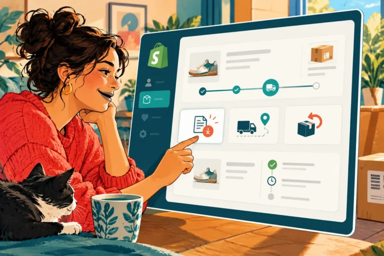 A Shopify customer account can help with the order after the purchase