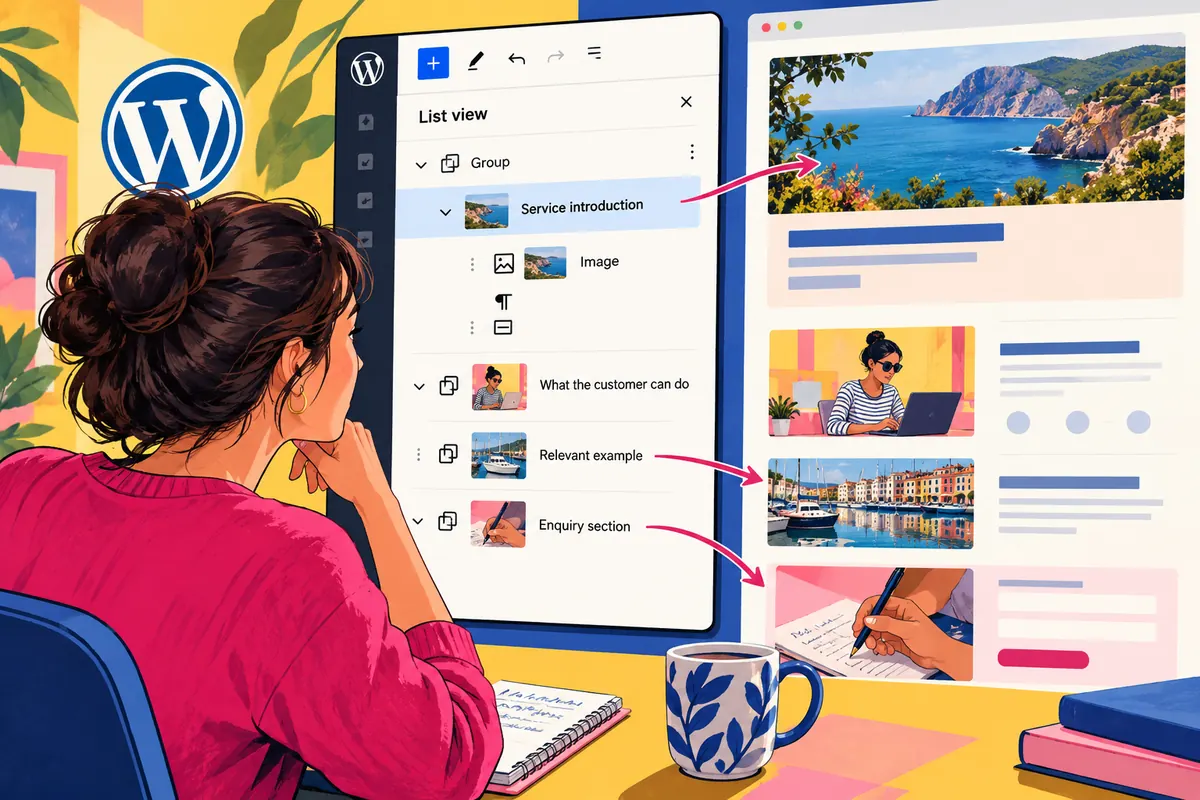 WordPress 6.4: give the editor a map of the page