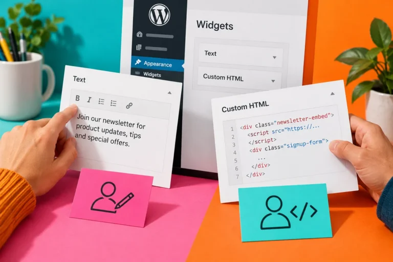 WordPress 4.8.1: give custom HTML a clear owner