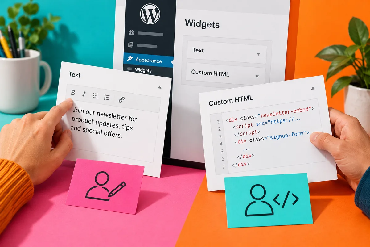 WordPress 4.8.1: give custom HTML a clear owner