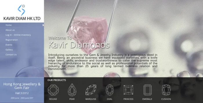 Kavir Diam HK — original website design