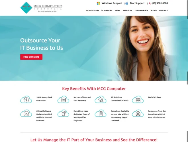 MCG Computers — original website design