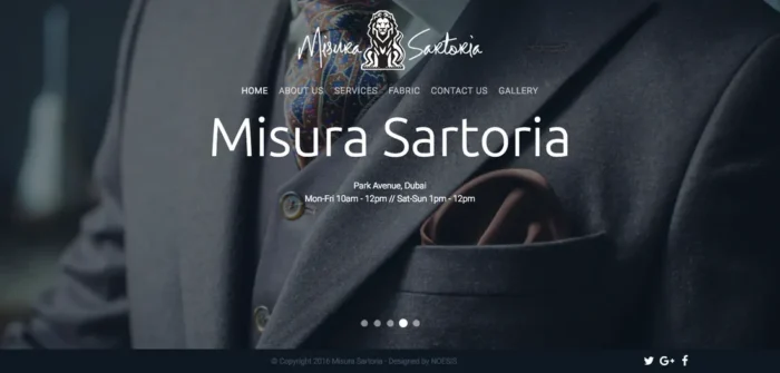 Misura — original website design