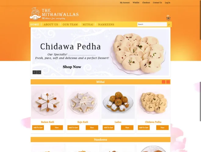 The Mithaiwallas — original website design